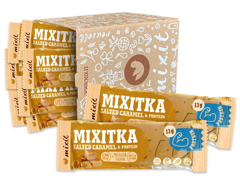 GLUTÉNMENTES Proteines Mixitka – Sós karamell (9 db)