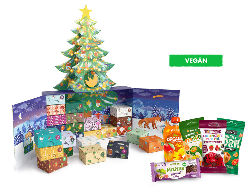 Veľký adventný kalendár Mixit 2026 Čarovný stromček bez lepku