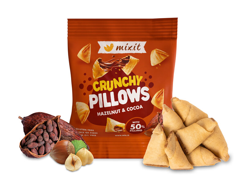Křupavé polštářky - Lískový oříšek & kakao
