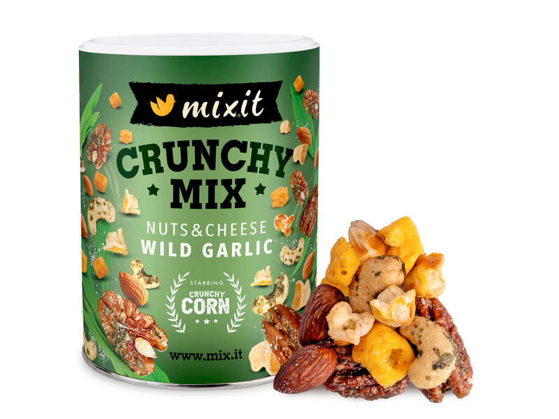 Crunchy mix - Sýr, crunchy corn a oříšky s medvědím česnekem