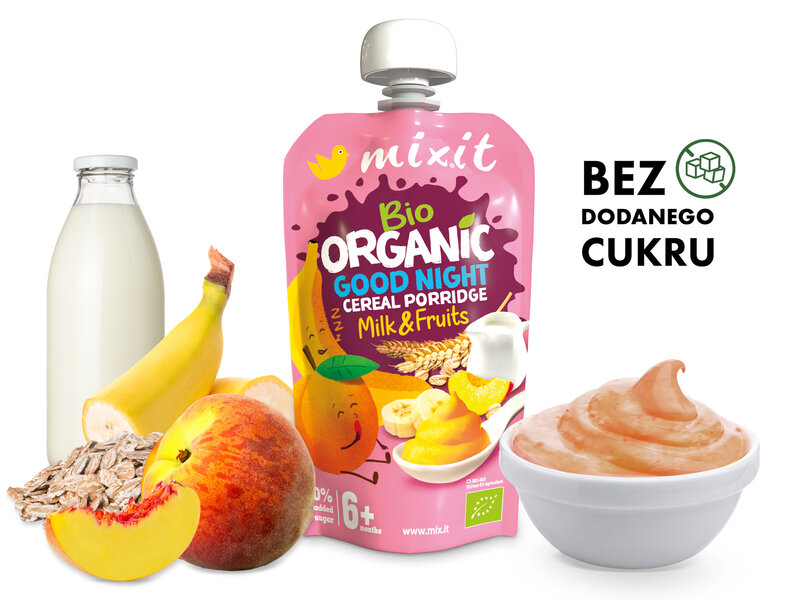 BIO kaszka Mixit - Good night Banan & Brzoskwinia