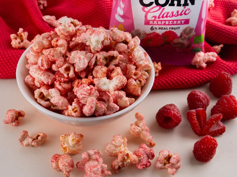 Mixit BIO popcorn – Malina s lyofilizovaným ovocím