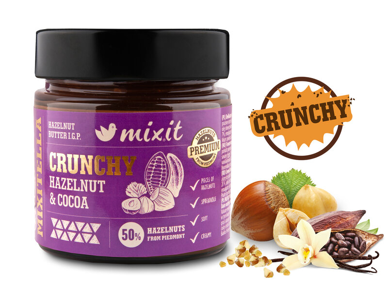 Cadeau – Mixitella Crunchy Premium – Noisettes du Piémont et cacao