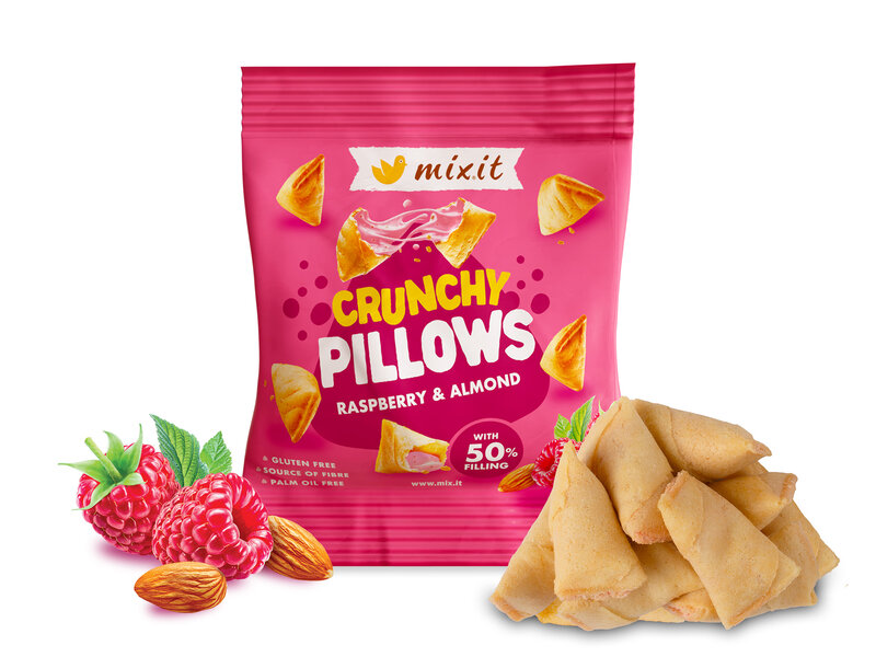  Zsebbe való - Ropogós párnácskák Málna & mandula