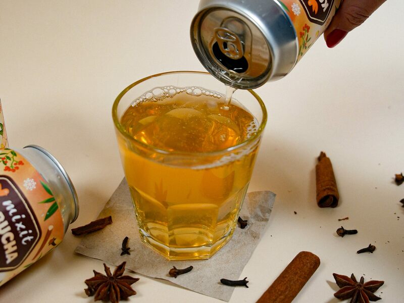 kombucha, fermentácia, winter, spice, nápoj, fermentovaná limonáda, zdravé pitie, probiotiká