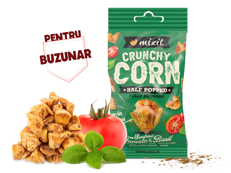  Cadou - Crunchy corn - Roșii & busuioc, punguță 