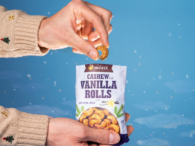 Cashews à la Vanillekipferl im Taschenformat
