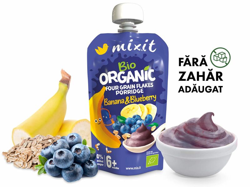 Mixit BIO Punguță - Banană și afine