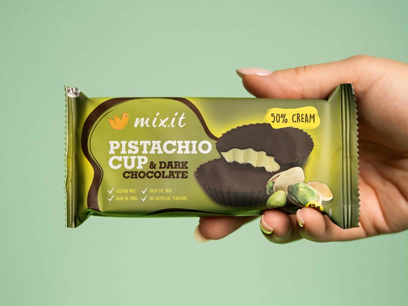 Mixit cup – Pistácie & hořká čokoláda 
