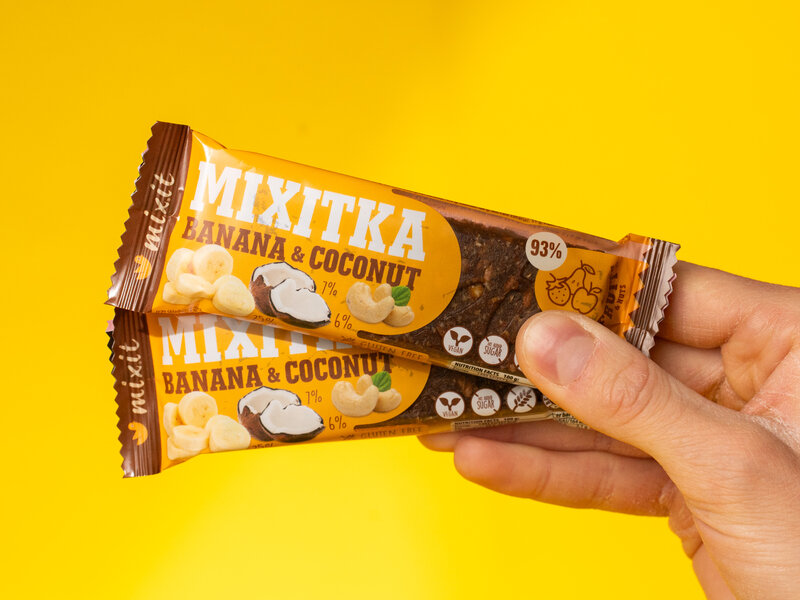 Mixitka BEZ LEPKU – Banán + Kokos 