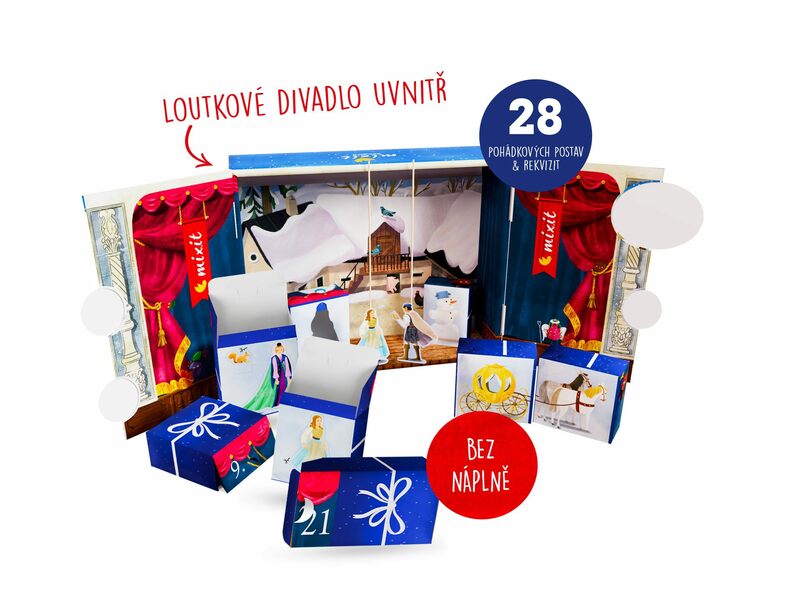 velký adventní kalendář bez náplně loutkové divadlo